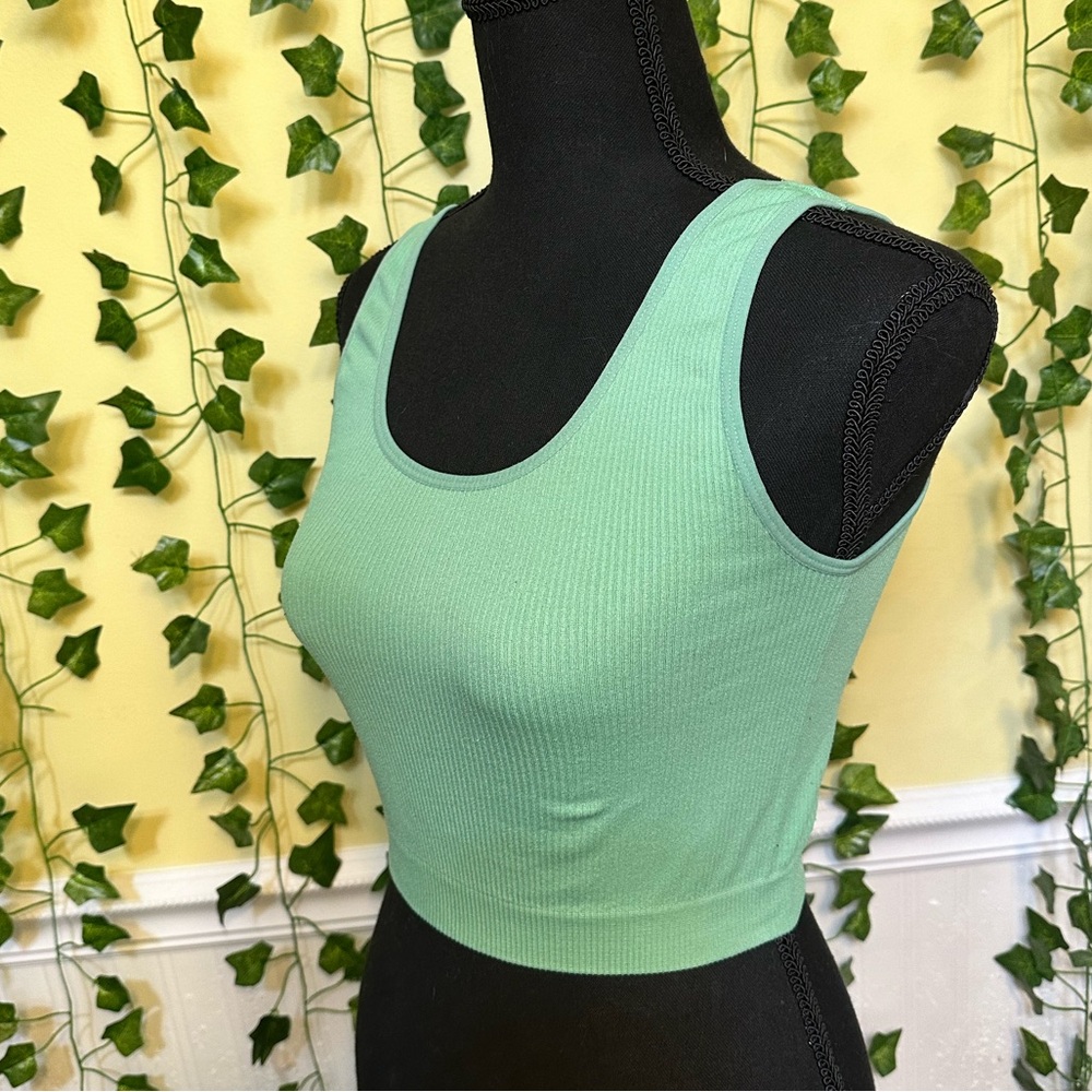 Love Life Ribbed U-Neck Crop Top